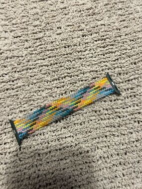 Solace London Multicolor Braided Apple Watch Band - Yellow, Blue, Pink, Green